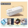 USB Charging Mini Sealing Machine Household Snack Plastic Packaging Bag Heat Sealing Machine Small Sealing Machine Grey. 