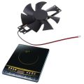 BLACK 12V INDUCTION BURNER Cooling Fan DC 12V Motor 100mm Blade Diameter With 2 Pin Short Cables For Induction Burner Cooker Heatsinks Cooling Fan. 