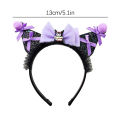 Sanrio Kuromi Headband Raw Edge Bow Hair Accessory Sweet Cartoon Headdress ANLAN.