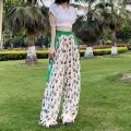 Summer Thin Fashion Design Sense Ribbon Bowknot Straight-Leg Pants Wide Leg Pants for Women 2024 New Internet Hot. 