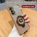 For Samsung Galaxy A14 5G Case Shockproof Electroplated TPU Rotating Gyro Stand Cover Phone Casing For SamsungA14 5G Back cover. 