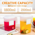 1.8/2.5L Plastic Large Cold Water Pitcher Drink Beverage Dispenser Juice Kettle Handle Storage Tank Jug. 