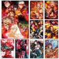 Anime Demon Slayer Poster for Wall Art Wallpaper Kimetsu No Yaiba Picture Print Canvas Painting Home Kawaii Room Decor Aesthetic. 