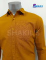 Oxford Cotton Men's Full Sleeve solid color Shirt- Kathali Color. 