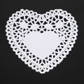 100x 4 inch White Love Heart Paper Lace Doilies doily For cardmaking scrapbooking. 