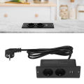 Recessed Desk Socket EU Plug 230-265V Functional In Desk Power Hub for Home Industry. 
