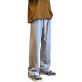 Casual Pants Men's Loose oversize Black Boys Pants Wide Leg Straight Drawstring Sweatpants Trendy Sports Pants. 
