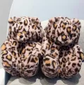 Hot Women Charmingly Naive Plush Warm Cotton Slippers Lovers Leisure House Furry Teddy Bear Slides Cartoon Creative Flip Flops. 