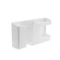 2 In 1 Wall-mounted Mobile Phone Remote Control Storage Box Punch-free Storage Rack Wall Debris Storage Holders-Prime Mall.