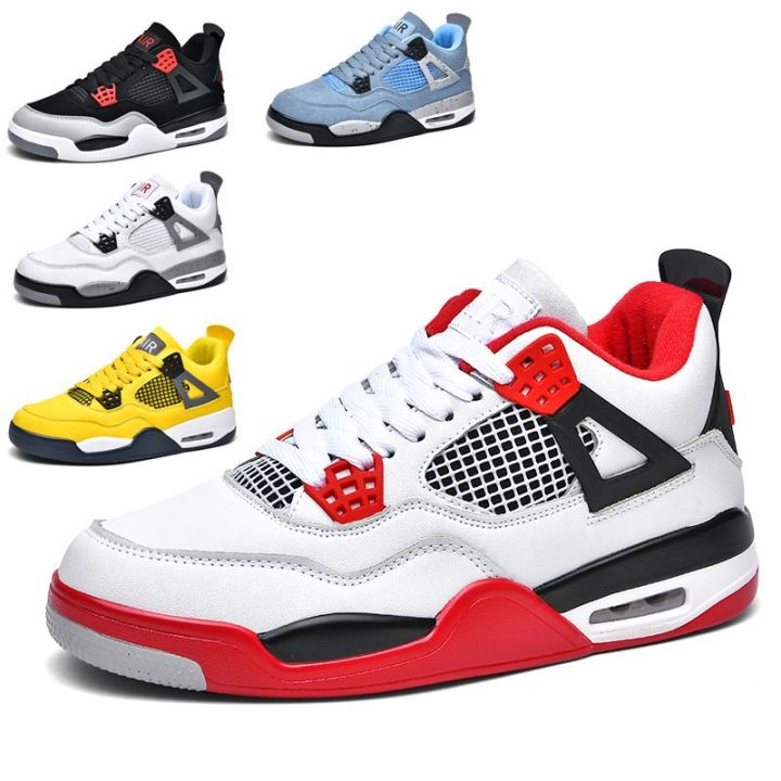 4Big%20Paris%20Men's%20Shoes%20Goddess%20of%20Lightning%20White%20Cement%20Midnight%20Blue%20Carbon%20Gray%20Infrared%20Basketball%20Shoes%20-%20Image%205