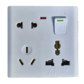 Electrical multi socket, wall sockets/multi 8 pin plug socket with switch.