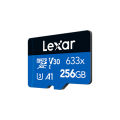 Lexar High-Performance 633x 256GB microSDHC/microSDXC UHS-I Memory Card with High Transfer Speed - Fast Video Capture - Feature A1/A2 Class. 