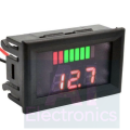 Charge Level Indicator DC 12V 24V 36V 48V 60V 72V Lithium Li-ION Capacity Meter Tester Display LED Tester Voltmeter. 