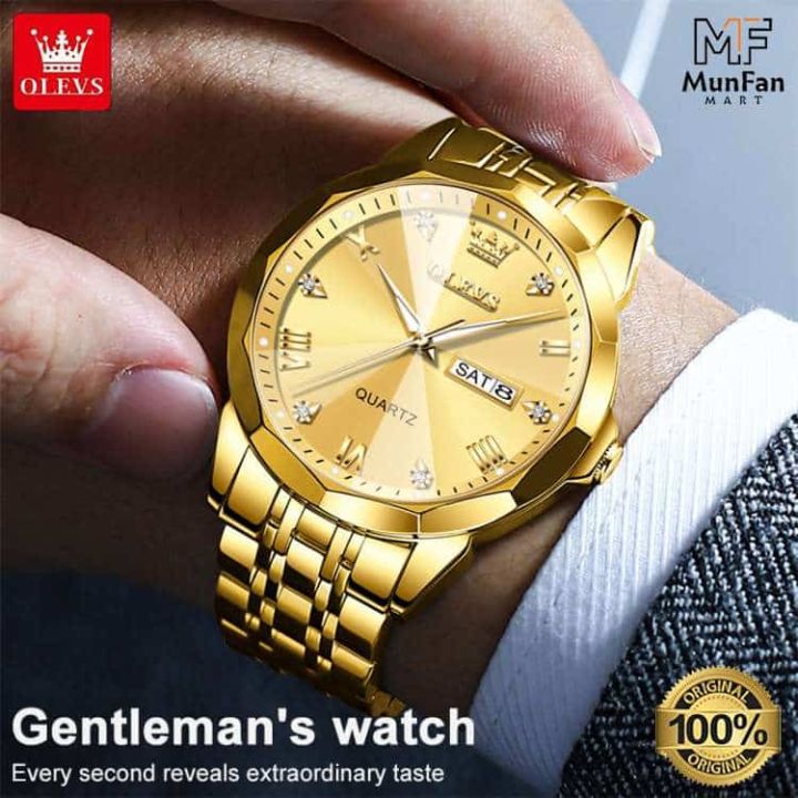 OLEVS%209931%20Quartz%20Watch%20for%20Men%20Solid%20Stainless%20Steel%20Strap%20Rhombus%20Design%20Fashion%20Wristwatch%20Men's%20Waterproof%20Watch%20-%20Image%208