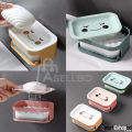 Double Layer Soap Box Non-slip Bathroom Soap Holder Creative Kitchen Dish Brush Rack Household Tray Holder Case Container. 
