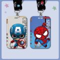 Mickey Mouse Children's Card Holder Cartoon Character Minnie Portable Keychain ID Card Holder Cover Kids Gifts.
