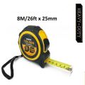 TOLSEN Measuring Tape 8M 26FT with Nylon Coated Blade Industrial TPR Handle 36005. 