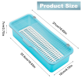 Flatware Tray with Lid,Utensil Storage with Lid Plastic Cutlery Tray,Cutlery Drawer Organizer Utensil Storage ContainerE. 