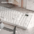 EWEADN V99 wireless transparent mechanical keyboard with knob and display, customized Bluetooth gaming RGB for Games and Office. 