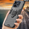 Ring Phone Case Realme Note 50 Armor Adsorb Anti-Fall Kickstand Shockproof Full Back Cover Housing for Realme Note 50 Case.