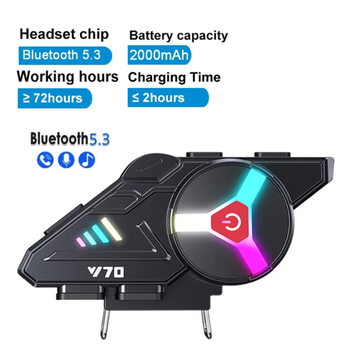 Y70%20Motorcycle%20Bluetooth%20Helmet%20Headset%20RGB%20Colorful%20Lights%20Earphone%20-%20Image%202