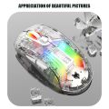 XYH20 RGB Mechanical Gaming Mouse BT5.0 2.4G Wireless Mouse with USB Receiver for PC Computer Notebook - white. 