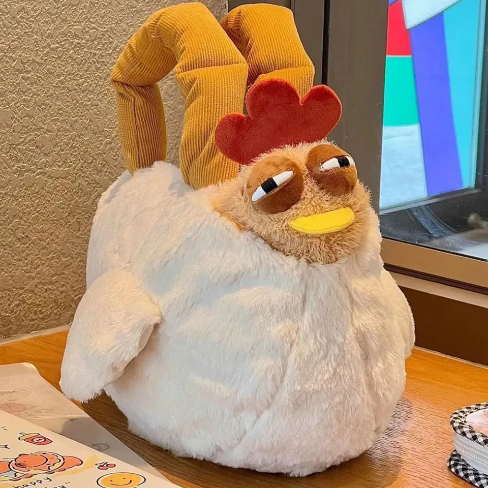 Hen Plush Bag Cute Large-Capacity Crossbody Shoulder Bag Funny
