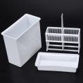 2 in 1 White 24 Pieces Microscope Slides Staining Rack Dish Set.