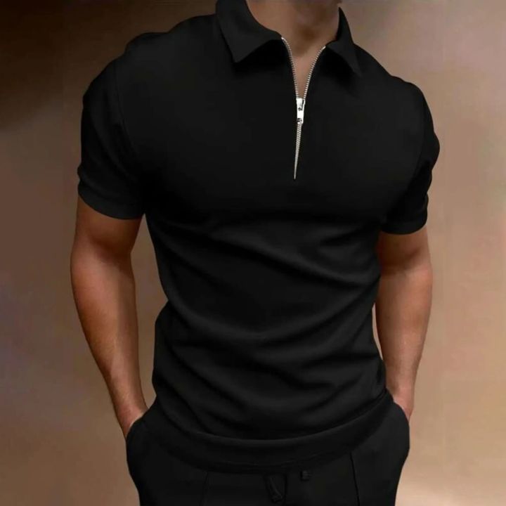 Men's%20polo%20shirt%20solid%20color%20short-sleeved%20zipper%20lapel%20T-shirt%20casual%20top%20-%20Image%207