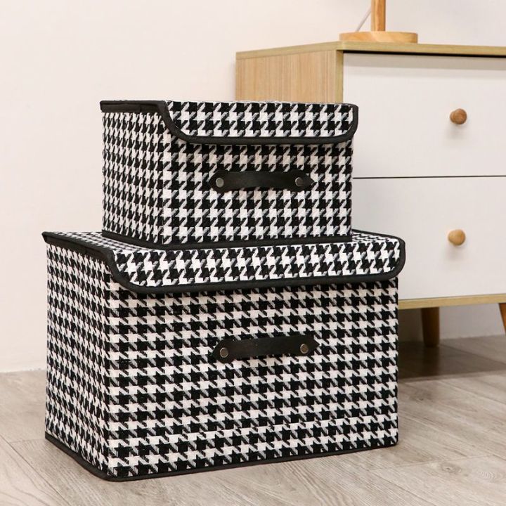 Houndstooth%20Cloth%20Storage%20Box%20Folding%20Storage%20Box%20Basket%20Student%20Dormitory%20Covered%20Storage%20Box%20Underwear%20Storage%20Artifact%20-%20Image%209