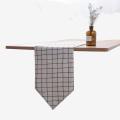 Simple Modern Plaid Dining Table Runner Placemats Upscale Fabric Coffee Table Flag Bed Runner. 