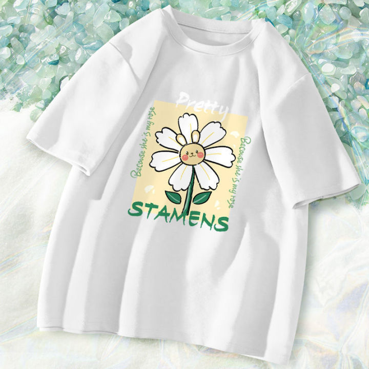 Taro%20Purple%20Cotton%20Short%20Sleeve%20T%20Women's%20T-shirt%20Loose%20All-Matching%20Top%20Summer%20round%20Neck%20Korean%20Style%20ins%20Wind%20Half%20Sleeve%20-%20Image%205