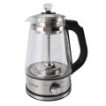 Hot Tea Brewing Pot Efficient Easy Cleaning Glass Container Electric Tea Maker US Plug 110V Removable Infuser with Temp Control for Home.