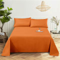 Solid Color Bedding Sheet Home Digital Printing Polyester Bed Flat Sheet With Pillowcase Print Bed Sheet.