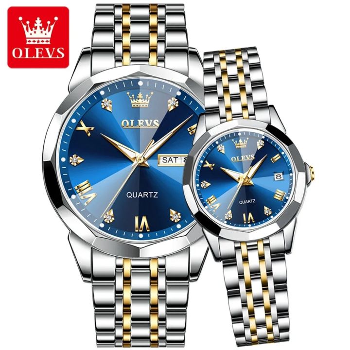 Ol-evs%209931%20Replica%20Stainless%20Steel%20Top%20Brand%20Quartz%20Fashionable%20Wrist%20Couple%20Watch%20For%20Men-Women%20Watch%20For%20Men%20-%20Image%202