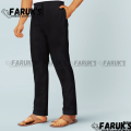 Black Color Semi Narrow Stretch Pajama for Men. 