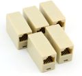 Rj45 Lan Jointer White (5Pcs) - Efficient Ethernet Lan Cable Joiner For Seamless Connectivity. 