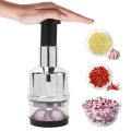 Onion Press Chopper Hand Vegetable Chopper Stainless Steel Manual Food Chopper for Kitchen. 