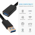 Data Transfer Extension Cable / USB To USB Cable Extender Data Cord / USB 3.0 2.0 Fast Transfer Cable / Durable Bold Extension Line For Smart TV VGA Interface Device. 