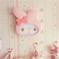 Sanrio new product My melody children's cute kawaii wall clock living room bedroom silent sweep second cartoon clock girl gift.