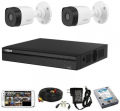 Dahua 2 Pcs 2MP HD CCTV Camera Full Setup Package. 
