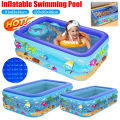 Inflatable Swimming Pool Large Family Pools 120cm Rectangle Framed Children Swimming Pool Summer Outdoor Kids Baby Bathtub Toys.