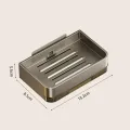 Aluminum Alloy Soap Holder Bathroom Soap Dish With Drain Water Wall Mounted Soap Box Bathroom Accessories. 