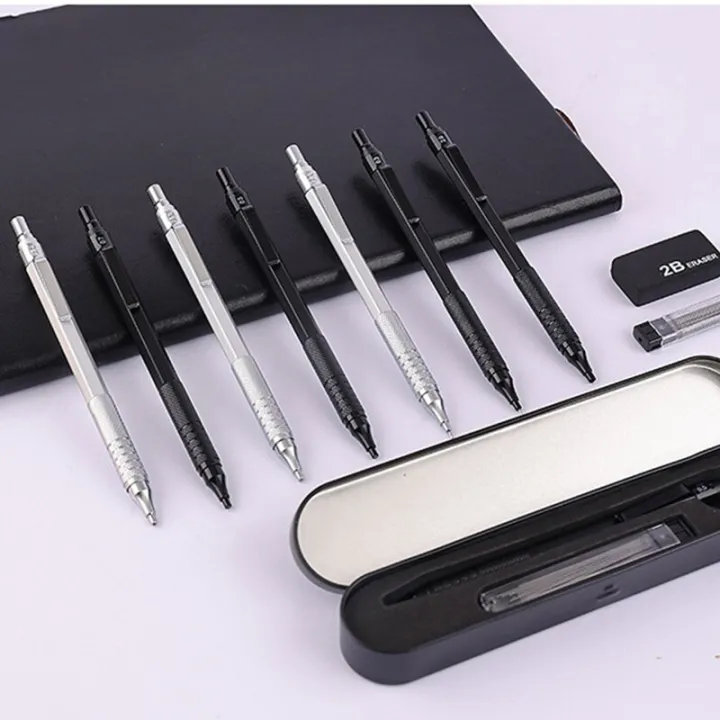Metal%20Mechanical%20Pencil%200.3%200.5%200.7%202.0mm%20Low%20Center%20of%20Gravity%20Art%20Drawing%20Painting%20Automatic%20Pencil%20with%20School%20Supplies%20-%20Image%203