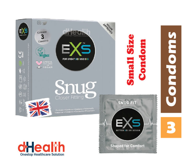 EXS Snug condom, small size condom, fit condom, closer fitting condom