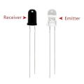 2Pair- IR Transmitter & Receiver LED Sensor 5mm 940nm IR LED Light Infrared Transmitter Receiver TX RX LED Sensor Light 5mm. 