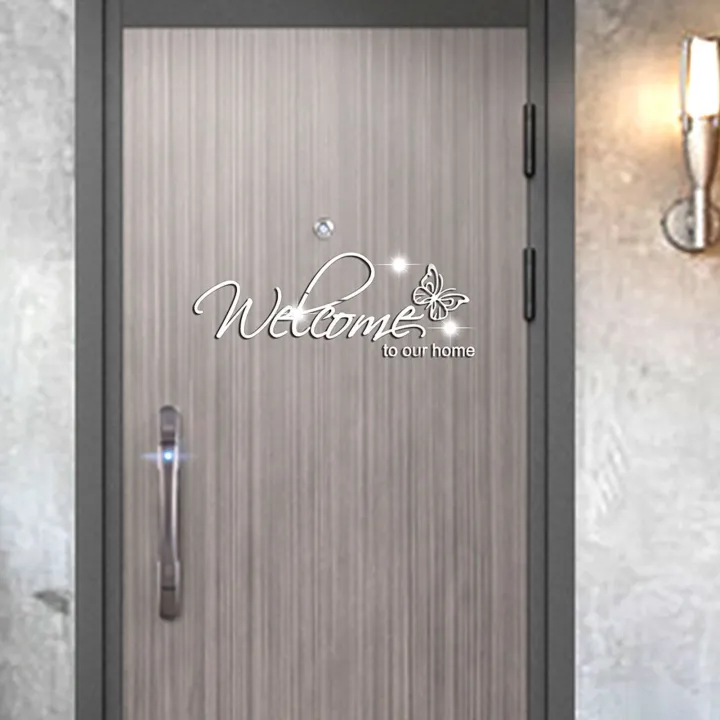 %E3%80%90Wweirdoo%E3%80%91Wall%20Sticker%20Nice-looking%20Attractive%20Decorative%20Welcome%20Sign%20with%20Butterfly%20Sticker%20for%20Home%20-%20Image%204
