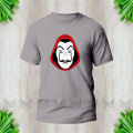Money Heist Graphic Design T-Shirt Made With Premium Cotton Unisex Round Neck Short Sleeve.