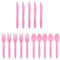 Reusable Blue Yellow Green Black Purple Knives Forks Spoons Cutlery Birthday Party Tableware Wedding Anniversary Party Supplies.