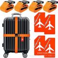 Adjustable suitcase silicone lage label, bag strap with nylon lage, travel accessories.